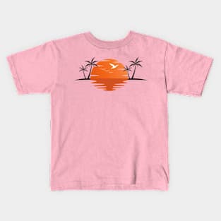 Sunset Sunshine Shirt For Beach Lovers For Sunset Design Tee For Women's Summer Tee Women's Summer Shirt Vacation Shirt for Retro Summer Tee Kids T-Shirt